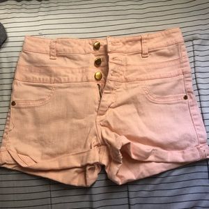 Pink high waisted shorts